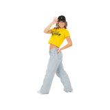 High Voltage Yellow Crop Tshirt