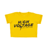 High Voltage Yellow Crop Tshirt