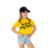High Voltage Yellow Crop Tshirt